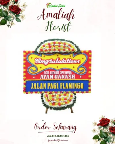 Bunga Papan Congratulation di Manggala Wanabakti (auditorium)
